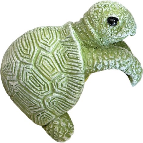 Décoration de pot de fleurs en forme de tortue, statuette de tortue suspendue en résine, adorable tortue grimpante, figurine pour pot de fleurs, cadeau pour la décoration de jardin. (1/5)