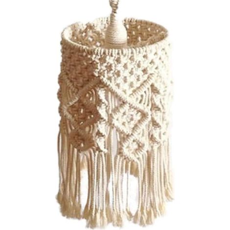 Paralume tessuto a mano, paralume pendente, paralume macramè boho per soggiorno, camera dei bambini, dormitorio (1/5)