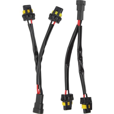 Kit 9005 9006 Faisceau de câblage répartiteur bidirectionnel mâle/femelle pour phares, adapté aux connecteurs de faisceau de câblage LED pour camions et pick-up (1/5)