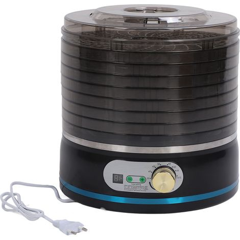Déshydrateur alimentaire noir à 8 niveaux, déshydrateur de fruits et légumes à faire soi-même, appareil électrique, prise UE 220-240 V (1/5)