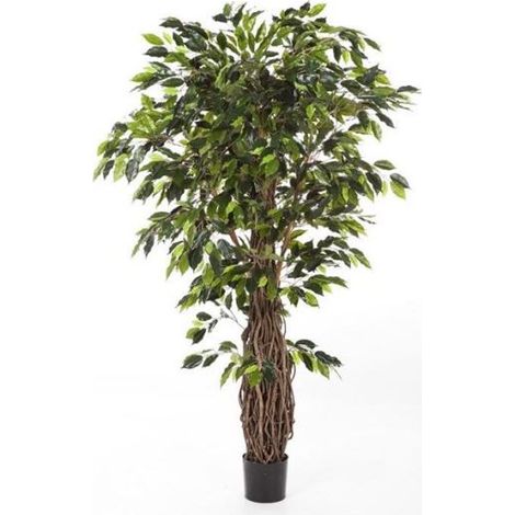 Ficus Lianes Exotica de luxe factice Vert H120cm 990 feuilles en pot - dimhaut: H 120 cm - couleur: Vert