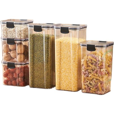 Sealed Plastic Food Storage Box for Cereal, Candy, Dried Fruit, Refrigerator Containers, Kitchen Organizer (1/5)