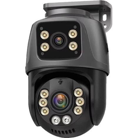 Double Objectif 4K 8MP PTZ POE caméra IP Suivi Automatique caméra de Surveillance de sécurité à Domicile extérieure caméras de Surveillance CCTV(8MP POE 32G Card) (1/5)