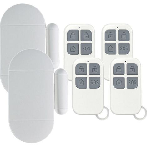 2 Pièces Alarme Porte,DéTecteur Ouverture Porte avec SirèNe Puissante De 130 DB, Alarme De Porte Et FenêTre sans Fil MagnéTique