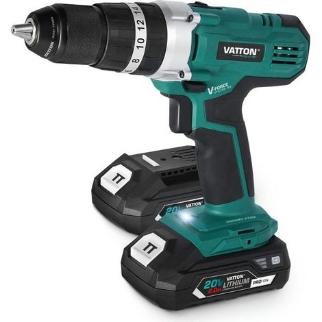 Taladro Perforador Atornillador 20V Vatton 2 Baterías 2.0 Ah (1/5)