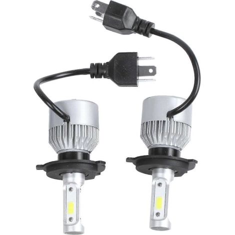 2 ampoules LED S2 H4 72W 8000LM pour phares de voiture, feux de croisement/route, blanc 6000K, code S202412277175-AquaForge (1/5)