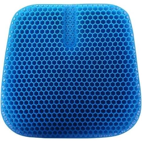 Gel Sitzkissen, Atmungsaktives Waben Sitzkissen Orthopädisch Gelkissen Für Zuhause Büro Auto, Mit Rutschfestem Stoffbezug, 45 42 3cm, Navyblau (1/5)