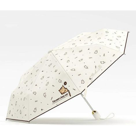 Parapluie pliant automatique, coupe-vent, moelleux et pliable, avec revêtement noir, pour femmes, filles et étudiantes. Protection contre le soleil et la pluie. (1/4)