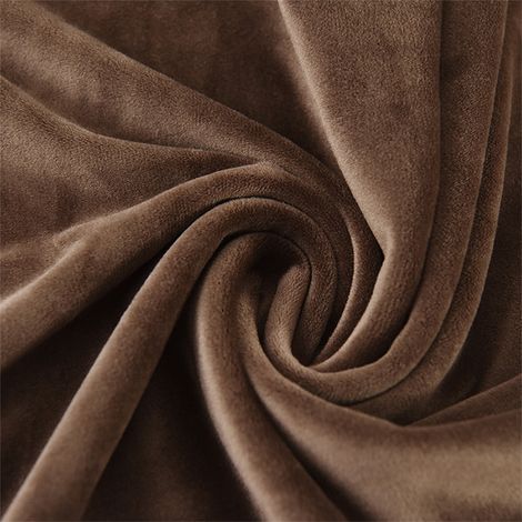 Housse pour siège de chaise RONDE VELOURS MARRON (1/5)