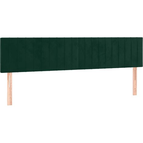 Têtes de lit Vert foncé 180x5x78/88 cm Velours (1/5)