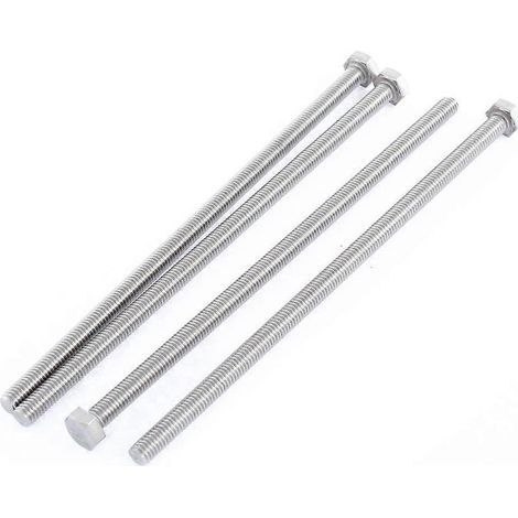 Vis À Tête Hexagonale - Acier Inoxydable 304 - M6 X 150 mm - Filetage Complet - Lot De 4 (1/5)