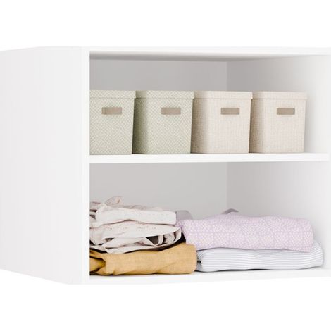 OPENO - Scaffale modulare per camera da letto - 60x50x50 cm - BIANCO (1/5)