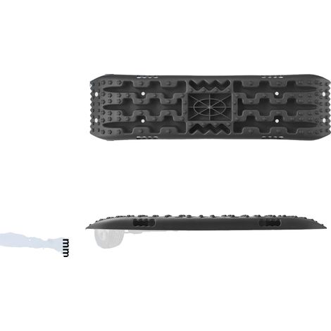 Planches de traction, matériau PP durable, capacité de charge de 10 tonnes, noir moyen (1/2)
