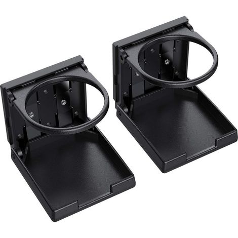 portavasos plegables ajustables universales, color negro, para coche, a prueba de fugas, de plástico, portátiles, con un diámetro de 7,5 cm, para coche, camión, barco o furgoneta. (1/5)
