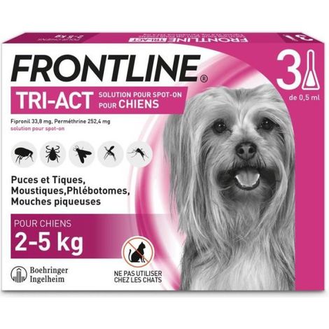 FRONTLINE 3 pipettes Tri-Act - Pour chien de 5 a 10 kg (1/5)