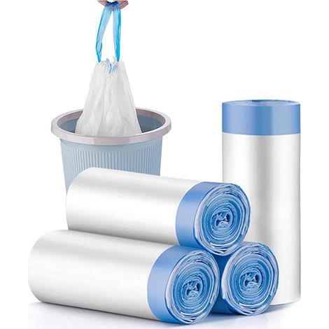 Disposable garbage bags Drawstring small garbage bags 60 thick garbage bags (1/5)