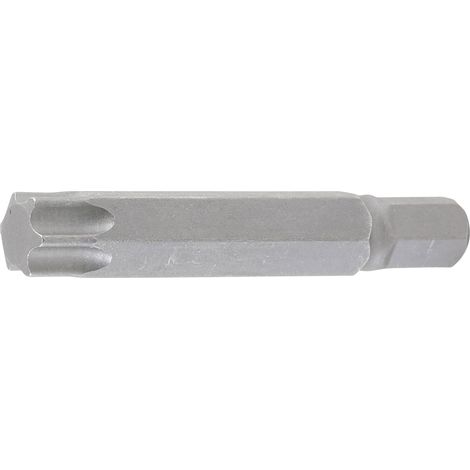Inserto  lunghezza 75 mm  attacco esagono esterno 10 mm (3/8")  profilo a T (per Torx) T60
