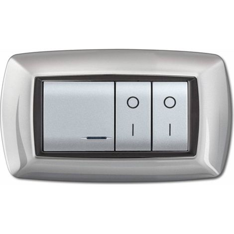 PLACCA LIFE LIVING PLAST ALLUMINIO CHIARO 4P