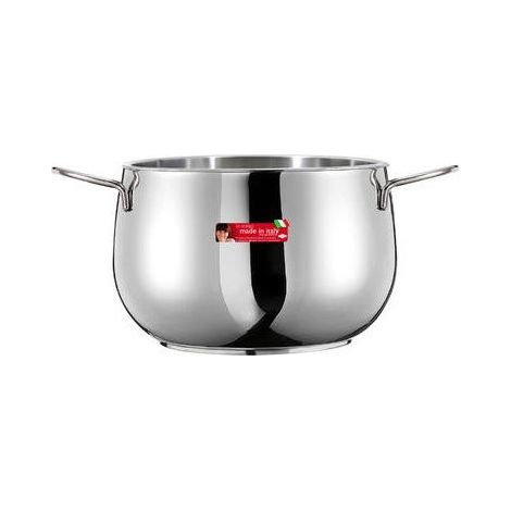 Inoxriv River Pentola Alta 2 Manici Acciaio Inox 18 10 Triplo Fondo 20 cm 4 L Induzione colore Argento
