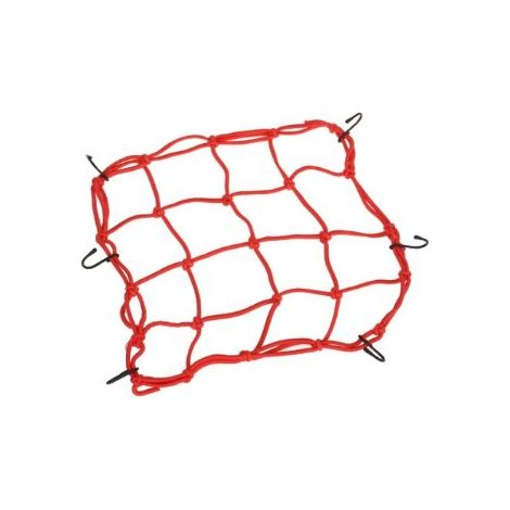 Filet à bagages résistant pour casque, moto, scooter, quad, VTT, orange (1/2)