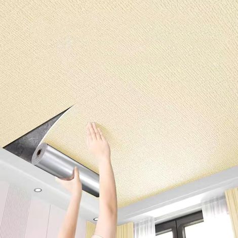 Dekorative, selbstklebende Deckenpaneele – 50 cm x 5 m, wasserdichte Abdeckung, feuchtigkeitsbeständige Wand- und Deckenaufkleber (1/5)