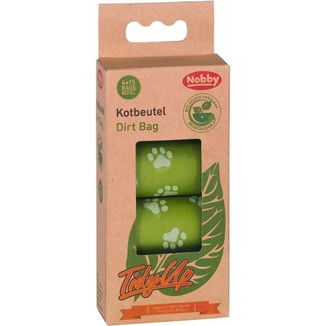 Nobby® Hunde TidyUp Kotbeutel Grün biologisch abbaubar 4 Rollen á 15 Beutel (1/2)