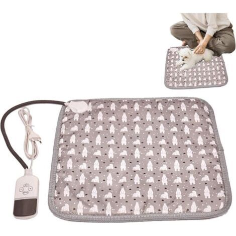 FENOPLASTICACoussin Chauffant pour Chat, Couverture chauffante Chat électrique imperméable, Tapis Chauffant pour Chien et Chat, Coussins Chauffants Anti-Morsure pour Chiot avec minuterie numérique (1/4)