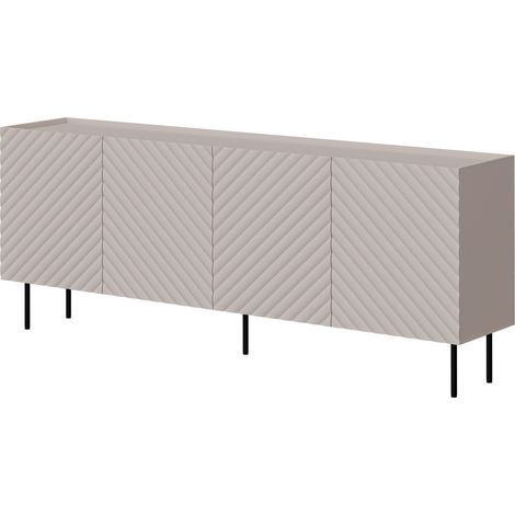 Aparador Sillen I, Cachemira, 80x200cm, Número de puertas: 040cm, MDF, Aglomerado laminado