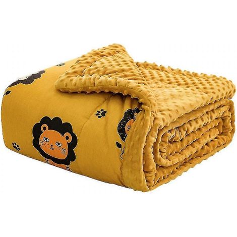 Couverture lestée pour enfants, plaid en coton avec billes, couverture lourde réversible pour enfants (1/4)