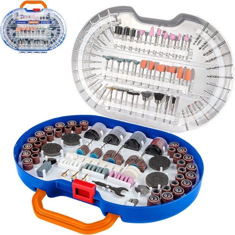 Set de 276 accesorios para miniamoladora WADFOW cod. WRR2761 en maletín (1/3)