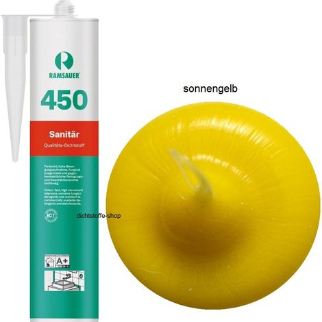 Ramsauer 450 Sanitär Silikon Fugen Dichtstoff 310ml Kartusche sonnengelb