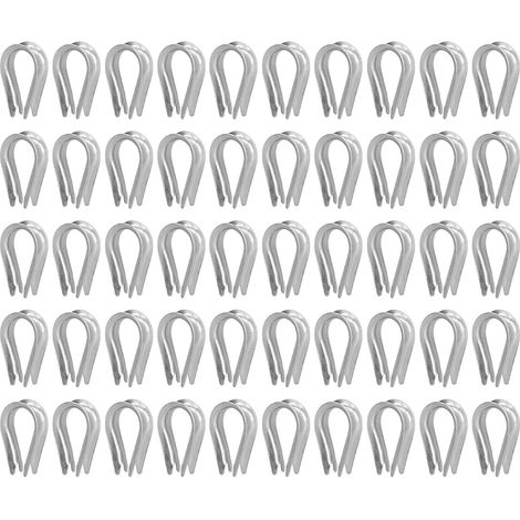 Sollbry 50 guardacabos de acero inoxidable para aparejos de cables, guardacabos para navegación (M4 (4 mm)) (1/5)