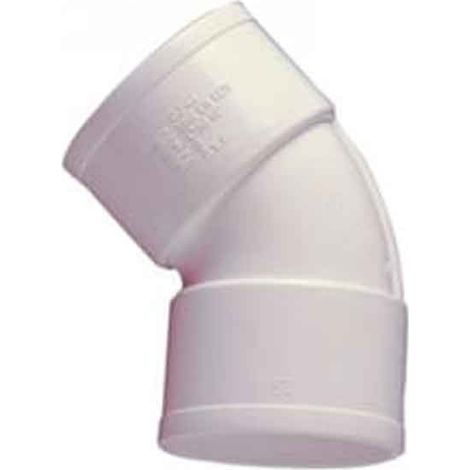 Codo Hembra Macho Blanco 90Ø PVC Canalón Ferroplast Medidas Accesorios Fontanería: 90.45º
