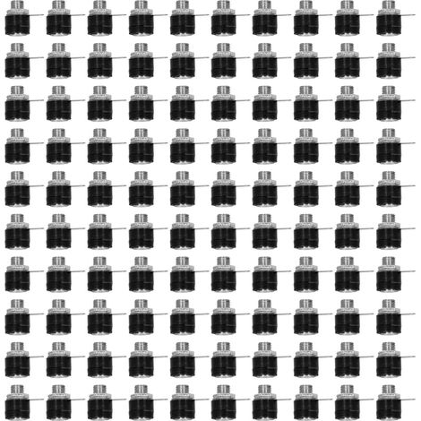 Lot de 100 connecteurs banane 4mm noirs, douilles de raccordement croisées pour bornes (1/5)