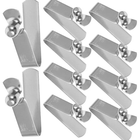 CCYKXA10 Clips à Ressort pour Parasol, Boutons-Poussoirs en Acier, Accessoires de Réparation pour Poteaux de Tente et Parasols d'Extérieur (1/5)