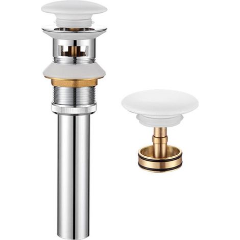 Bonde de lavabo, Bassin Tout En Cuivre, Accessoires De Drainage Anti-Odeur, Drain De Trou De Lavabo Avec Panier Filtrant (1/4)