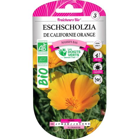 BIO Orange Eschscholzia-Samen Die Grünen Finger