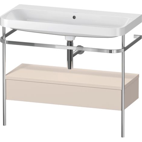 Set c-bonded Duravit Happy D.2 Plus con consola metálica y cajón,