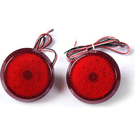 Auto Schwanz Hinten Stoßstange Reflektor Lampe Runde für Nissan/Qashqai für Toyota Sienna/Corolla Scion Schwanz Bremse Stop licht (Rot) (1/5)
