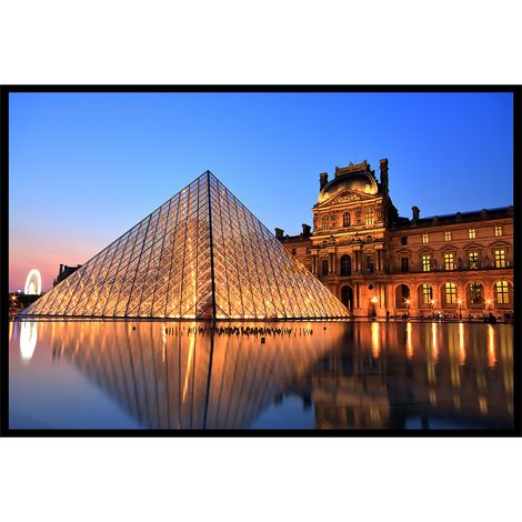 Affiche encadrée pyramide du Louvre au crépuscule (1/5)
