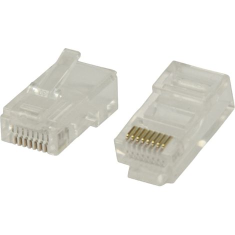 Connecteurs RJ45 Valueline Vlcp89300t pour câbles UTP Cat 5 rigides (1/3)