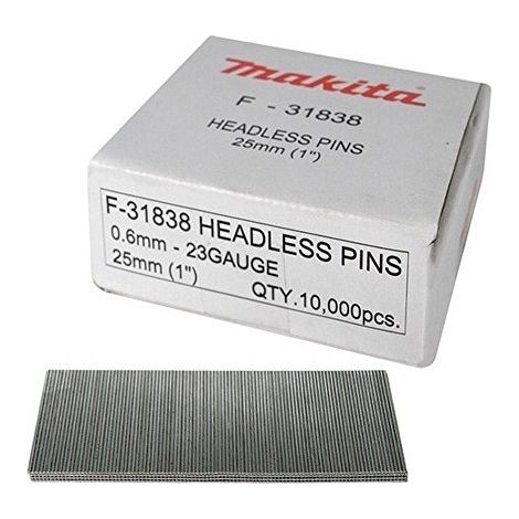 Makita – Clous sans tête 18mm pour cloueur – Pour bois dur et agencement – Compatible DPT351, BPT350, AF500H – Lot de 10000 (1/10)