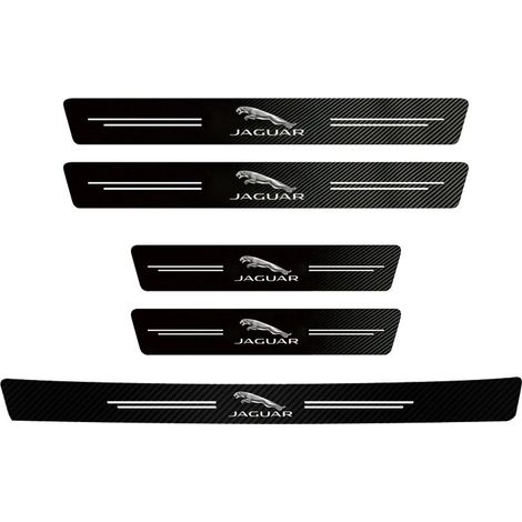 5 protections de seuil de porte et coffre, en fibre de carbone, pour Jaguar XE XF XJ F-Type F-Pace XKR XEL XFL S F XK XJL XJ6 XJS (1/3)