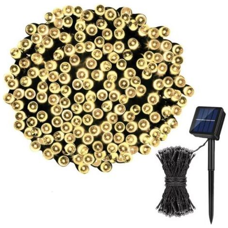 BUNTHAUS Guirlande lumineuse solaire d'extérieur 8 modes Décoration de Noël Étanche Pour balcon (1/5)