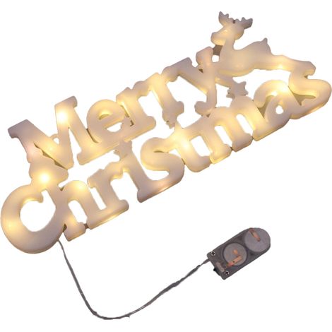 Ornement De Noël - Mot Merry Christmas En PVC Écologique - Pour Arbre De Noël Et Couronne - Lot De 1 Pièce (1/5)