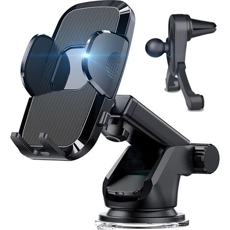 Support universel pour téléphone de voiture (B), support mains libres à ventouse pour tableau de bord, support pour téléphone de voiture avec grille d'aération de pare-brise, support (1/5)