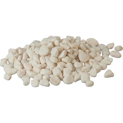 Graviers Marbre Blanc 5kg - 15-25mm Pour Jardin Parterre Pot Fleurs Tombe Déco (1/5)