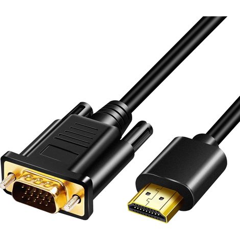 Vergoldetes HDMI-zu-VGA-Adapterkabel, 1080p – für Desktop-Computer, Projektoren, HDTV, Raspberry Pi, Roku, Xbox (1/5)