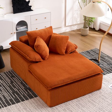 A 46cm high reclining sofa, designed in an indoor style, with a frameless design. A more comfortable reading reclining sofa, equipped with wide armrests, no need for installation.