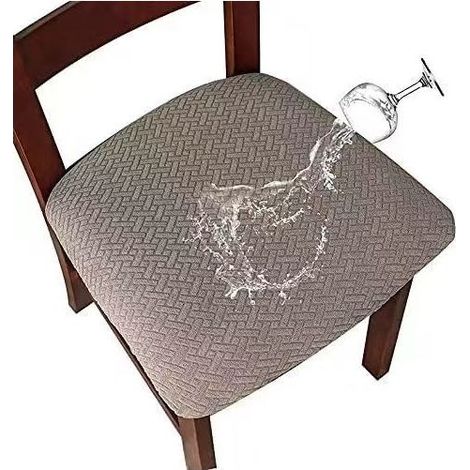 Lot de 6 housses de chaise pour restaurant, protection extensible imperméable et lavable pour sièges (1/5)